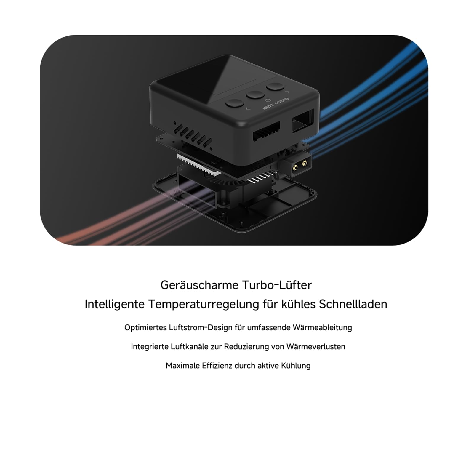 ISDT 608PD Smart Digitales Lipo Ladegerät,DC 240W/10A USB C 100W/5A für RC-Akkus,Universal Balance Discharge Ladegerät für Life/Lilon/LiPo/LiHV (1-6S),NiMH(1-16S),Pb (1-12S) Akkus
