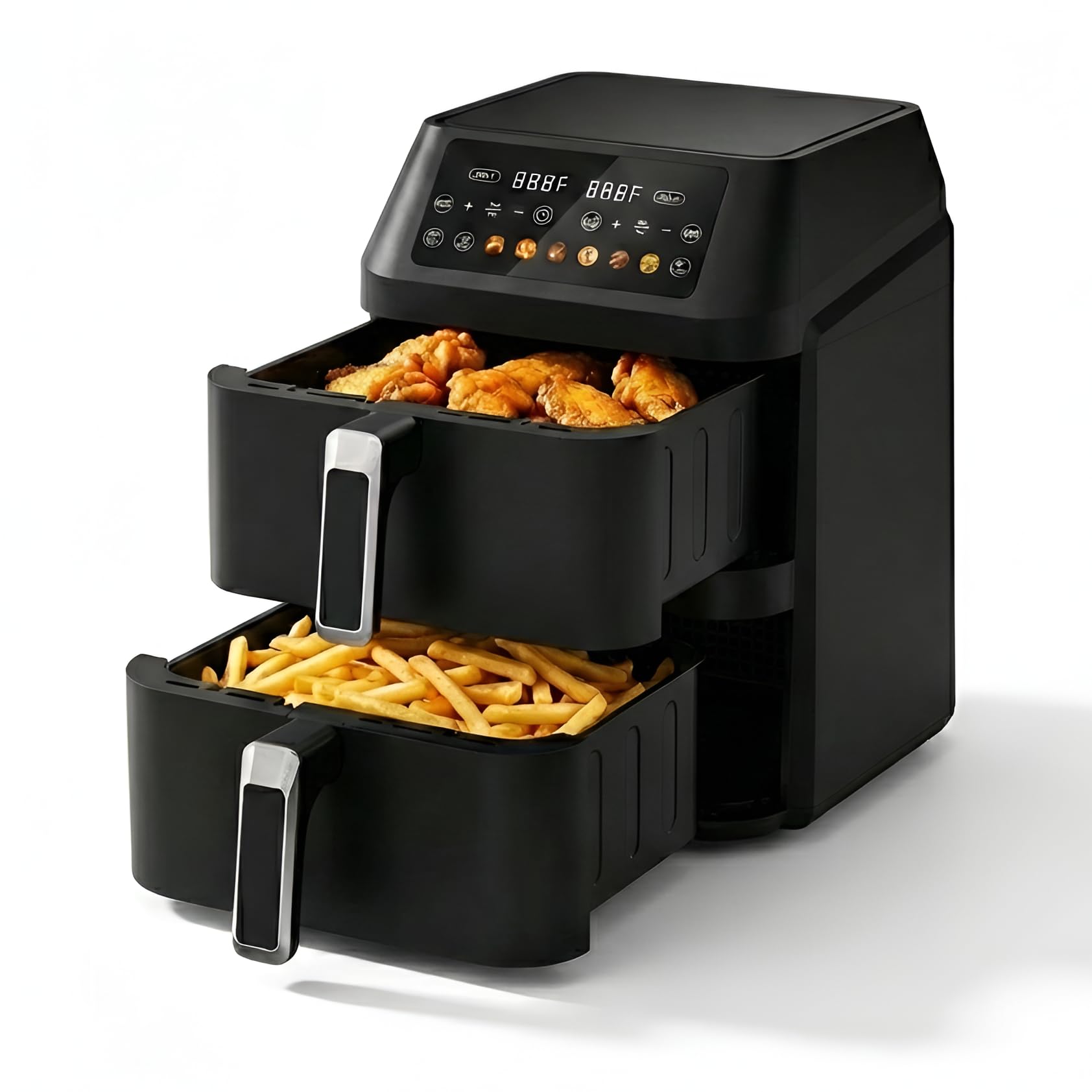 Premium Dual Basket Air Fryer 6L + 6L | 12L Family Size | Digital Touch Panel | Low Oil Healthy Cooking | 360° Rapid Hot Air Technology | Auto Shut-Off | Smart Presets | Home & Kitchen Use-image-35