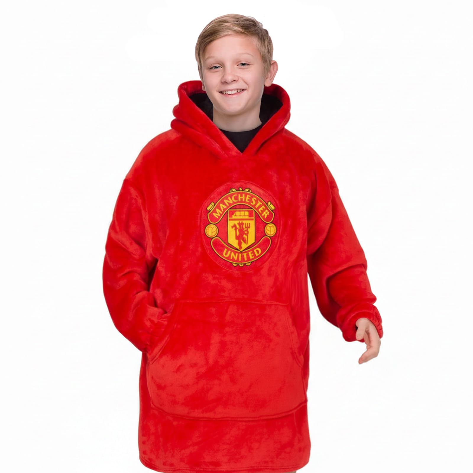 Manchester United FC Kids Oversized Hoodie 6 - 10 Years, Clothing, Sports, Gift