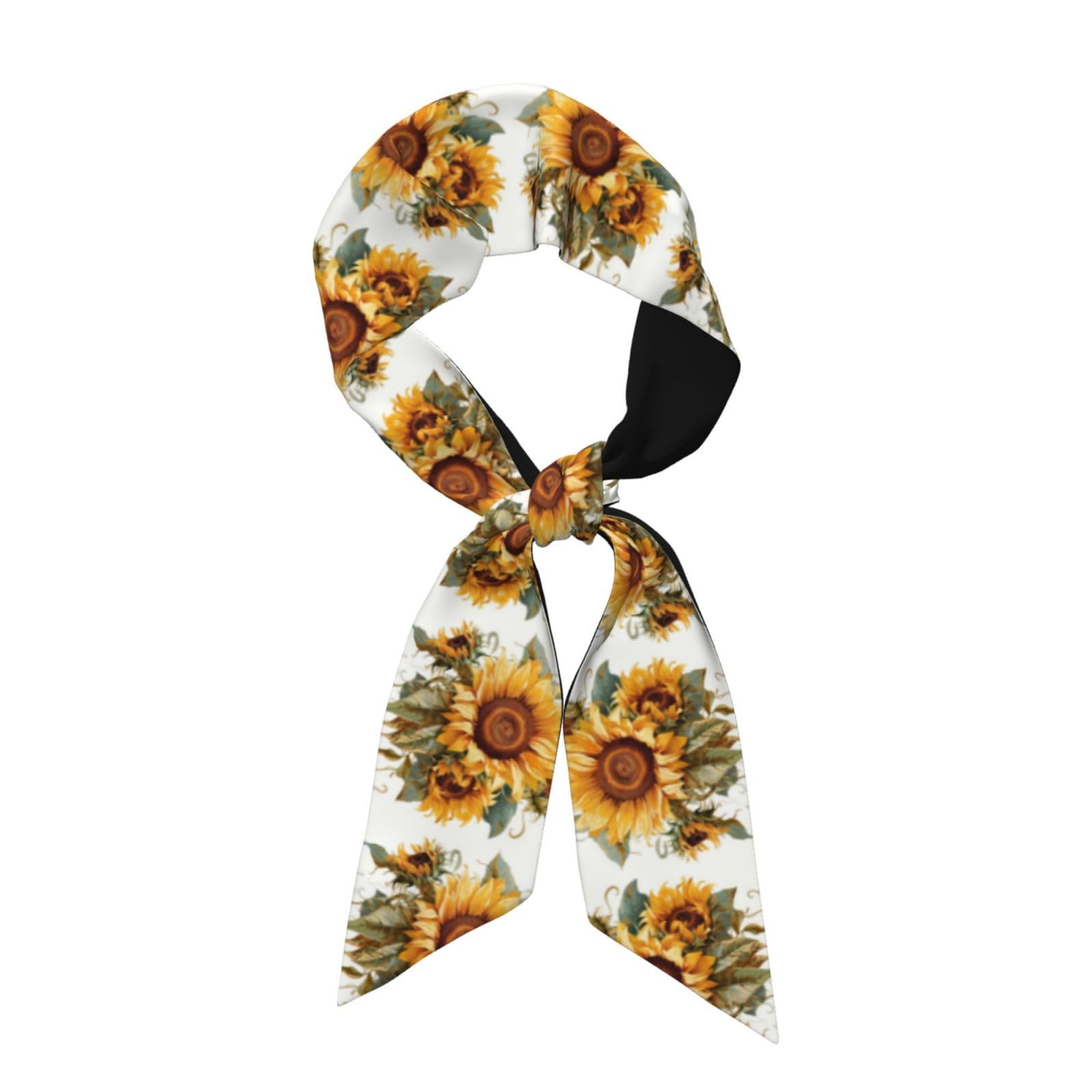 Hjkjkkj Unisex You Are My Sunshine Sunflower Bandanas Silk Scarf For Women Hair Scarves Satin Head Scarf Headbands Neck Scarves