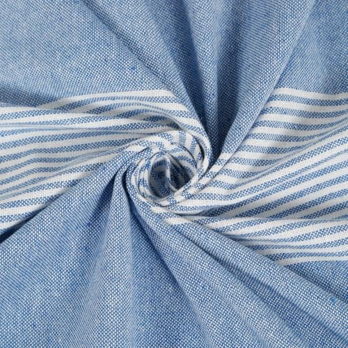 Image of 210 TC Cotton Bedsheet | Handmade Double Bedsheet | Handloom Bedsheets | Without Pillow Cover | Double Bedsheet for Summer |Size (90X100 Inches, 7.5 x 8.3 Feet (Wild Blue Yonder1)