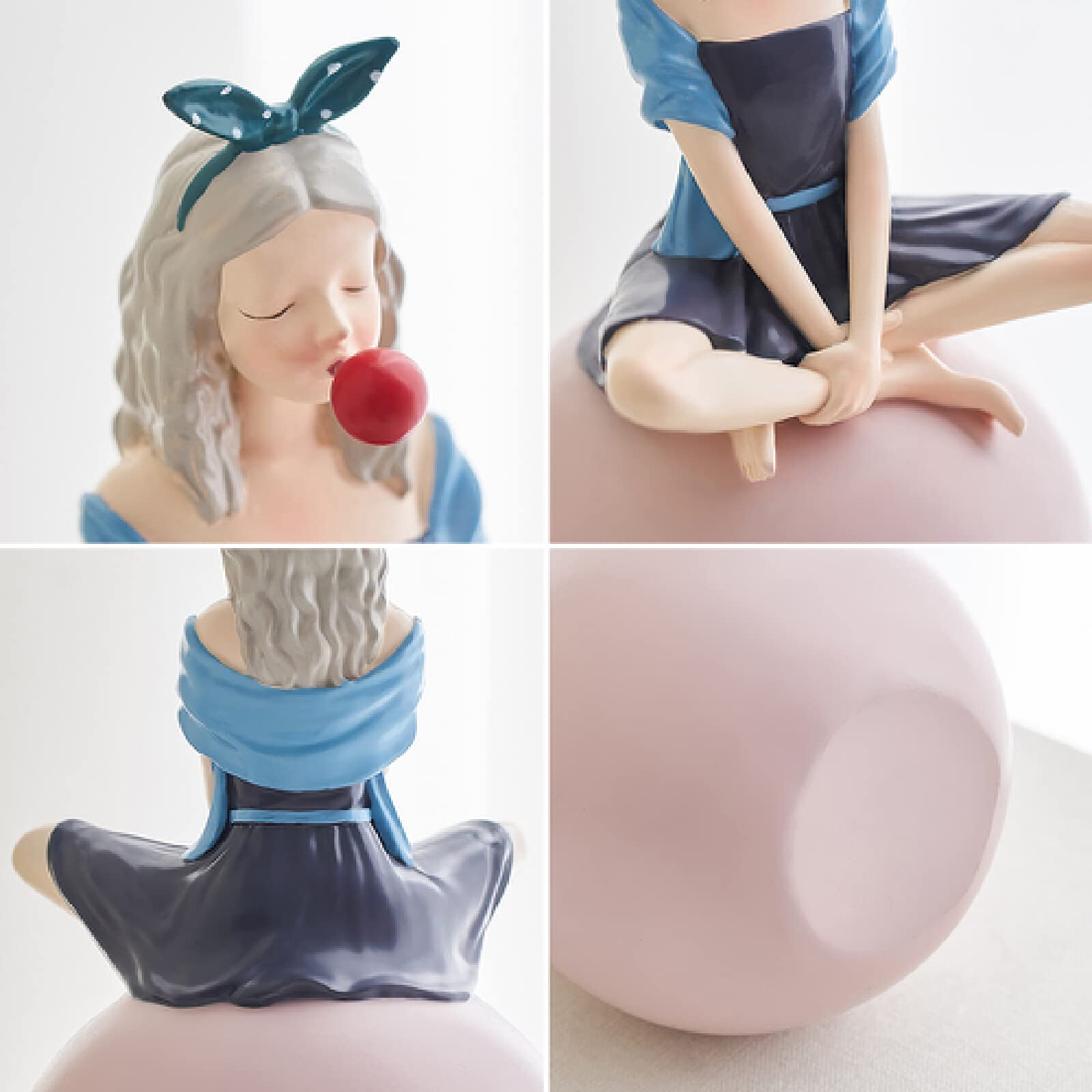 Rzeźby Ścienne Żywiczna Statua Fairy Girl Model Dekoracje Figurki Do Wnętrz