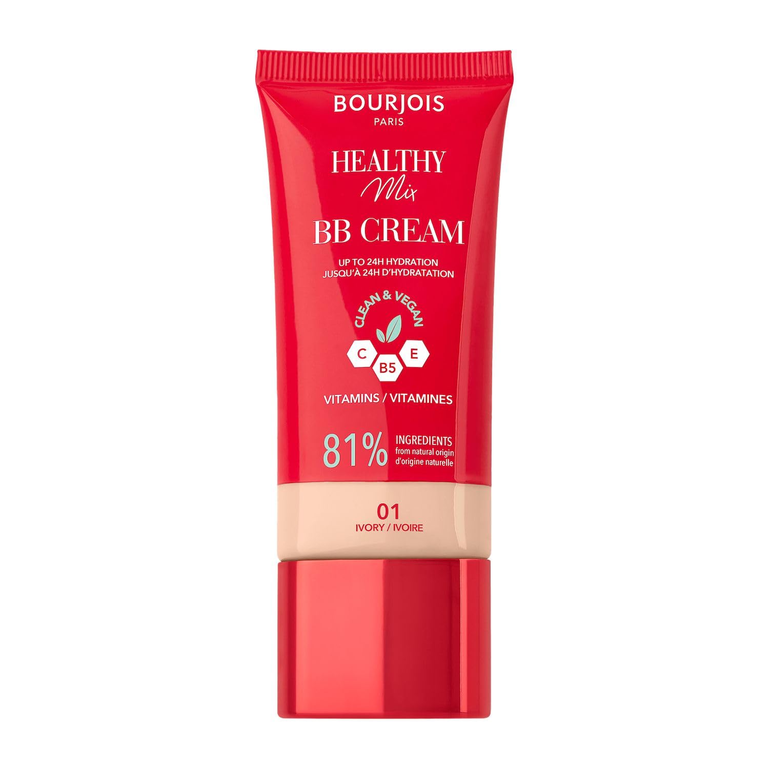 Bourjois Healthy Mix kryjący krem BB z kompleksem witamin C, E i B5 nr 01 Ivory, 30 ml