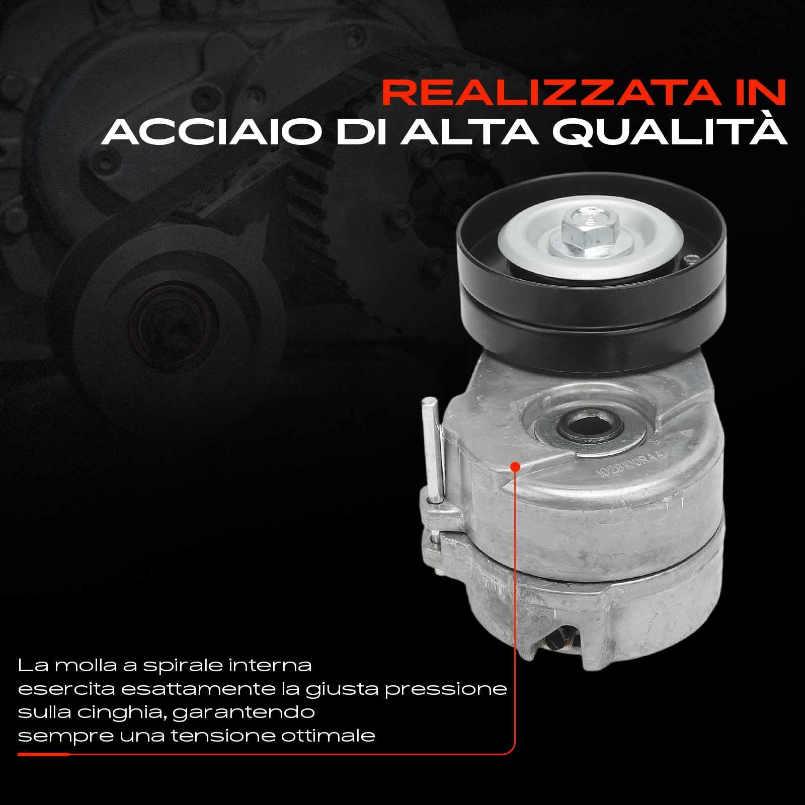 Frankberg Puleggia Guida a Rulli Compatibile con Cherokee KJ 2.8 CRD 4WD Cherokee KJ 2.8 CRD 4x4 Cherokee KJ 2.5 CRD 4WD Voyager IV RG RS 2.5 CRD Replace# K05072440AB,5066936AA