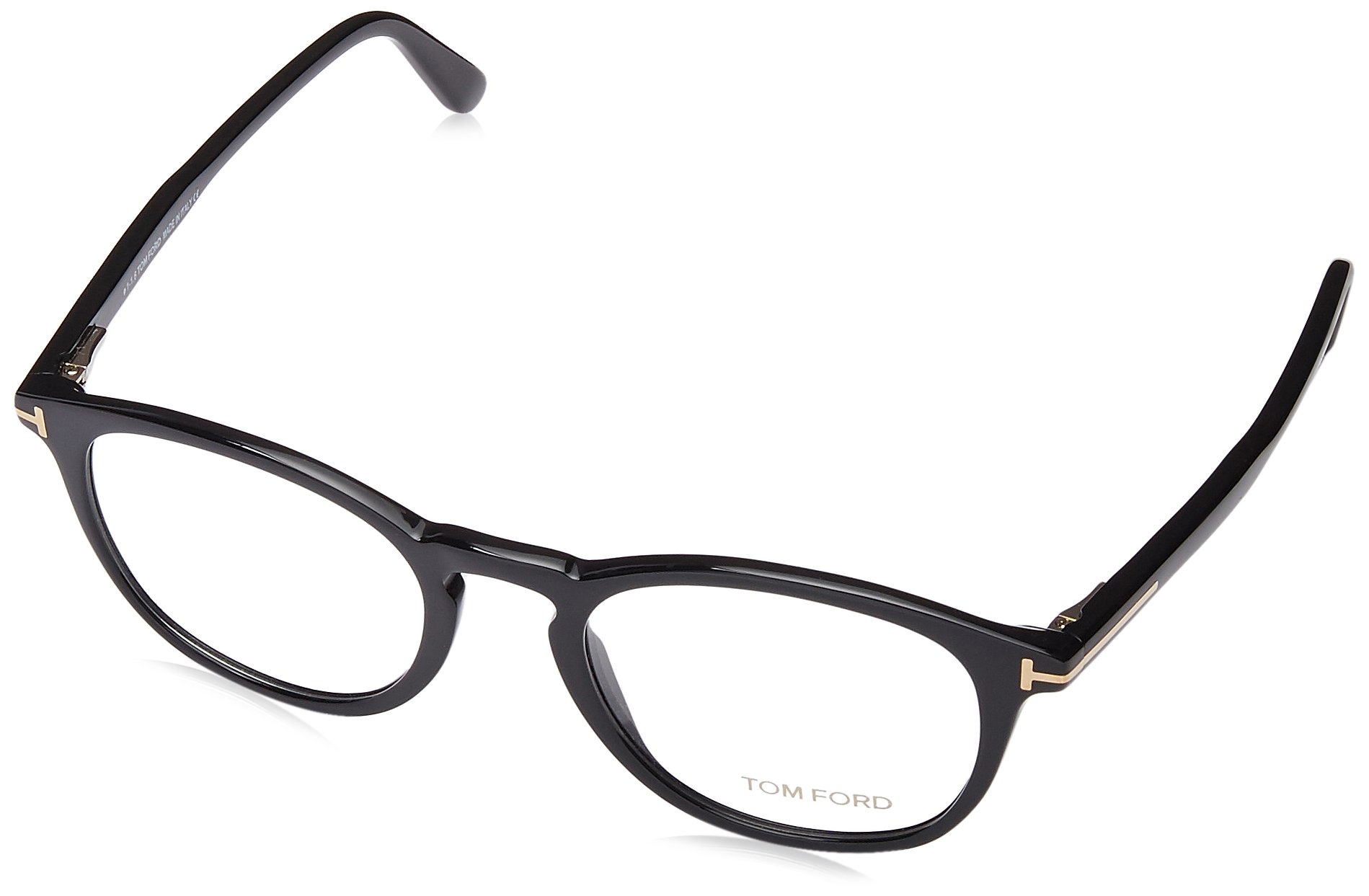 FT5401-0001-51 Black Eyeglasses, Shiny Black, 51-20-145