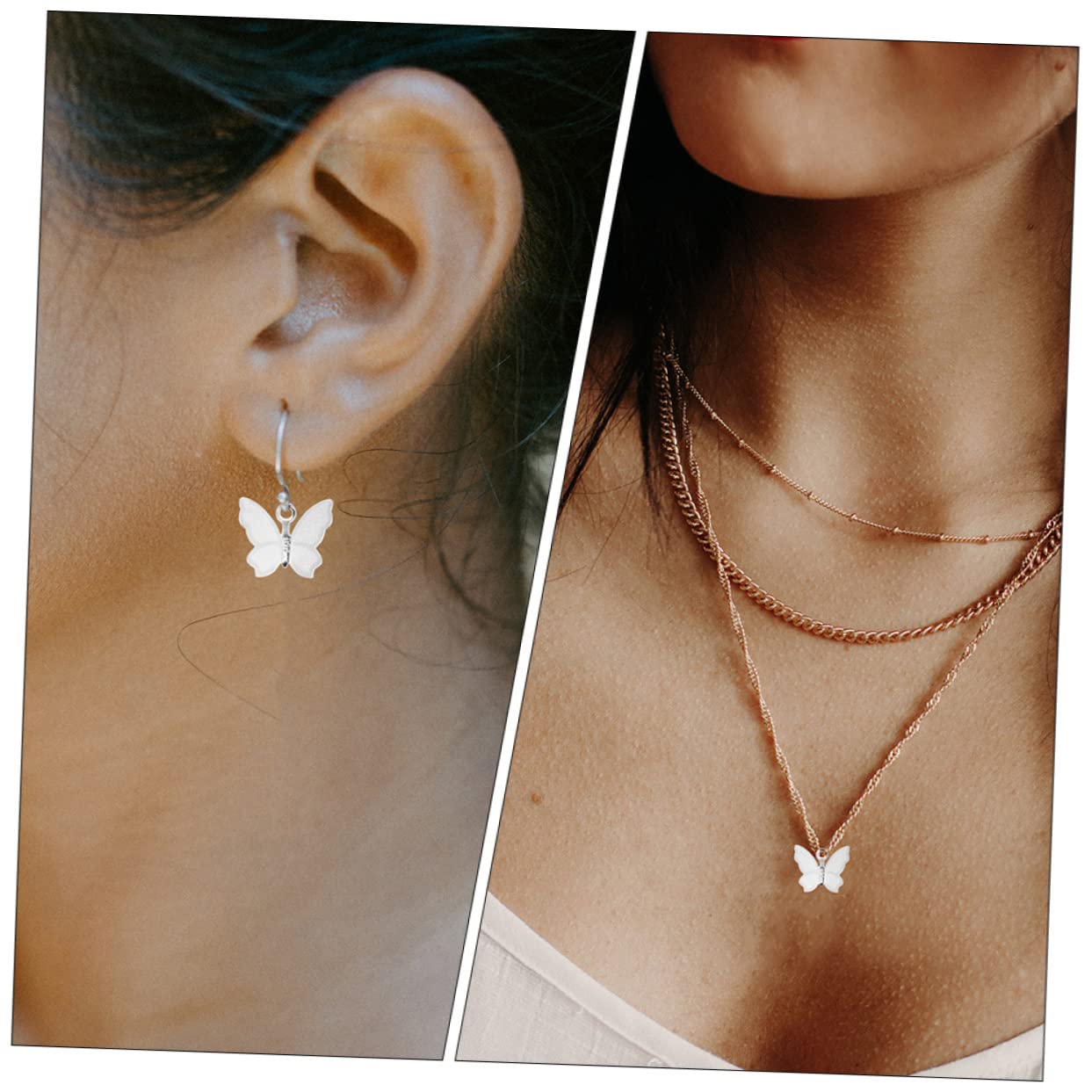 SHINEOFI 300 Pz Pendente Della Farfalla Farfalle Ciondolo Decorazioni Creazione Di Gioielli Charms Creazione Di Gioielli Pendenti Forma Di Animale Decorazione Forniture Fai Da Te Rame