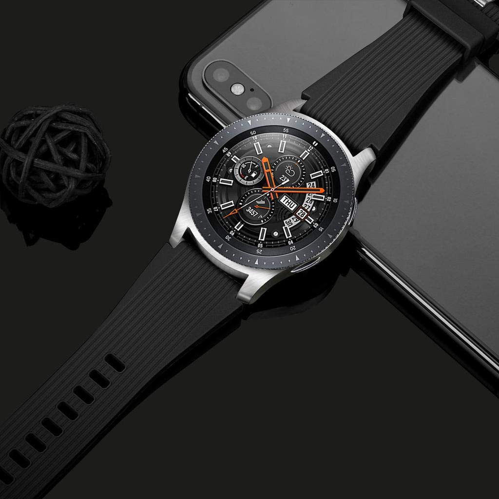 Samsung Galaxy Watch 46 mm Cinturino in Silicone Morbido 22 mm Compatibile con Galaxy Watch 3 45 mm, Gear S3 Frontier/Classic, Huawei GT 2 46 mm