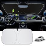 59" x 31" Pare-brise de voiture Shade Sun,Échelle de soleil pliable pour pare-vent de voiture avec sac de rangement pour la protection contre la chaleur,Pare-feu essentiels d'été Couvrez les pares-brise pour voitures & VUS (T-Nouveau M: 59 * 31 de pouce)