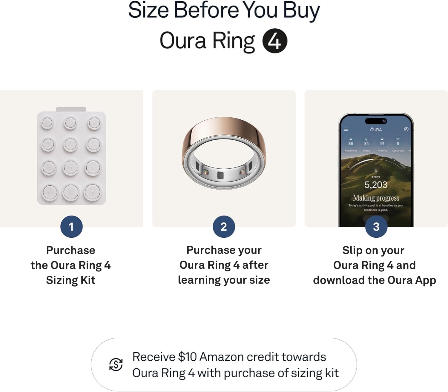 Oura Ring 4 - Rose Gold - Size 8 - Sleep, Activity, Women’s Health, AI Advisor, Up to 8 Days of Battery Life, Size Before You Buy, Android & iOS Compatible: Metallic Rose Gold 8