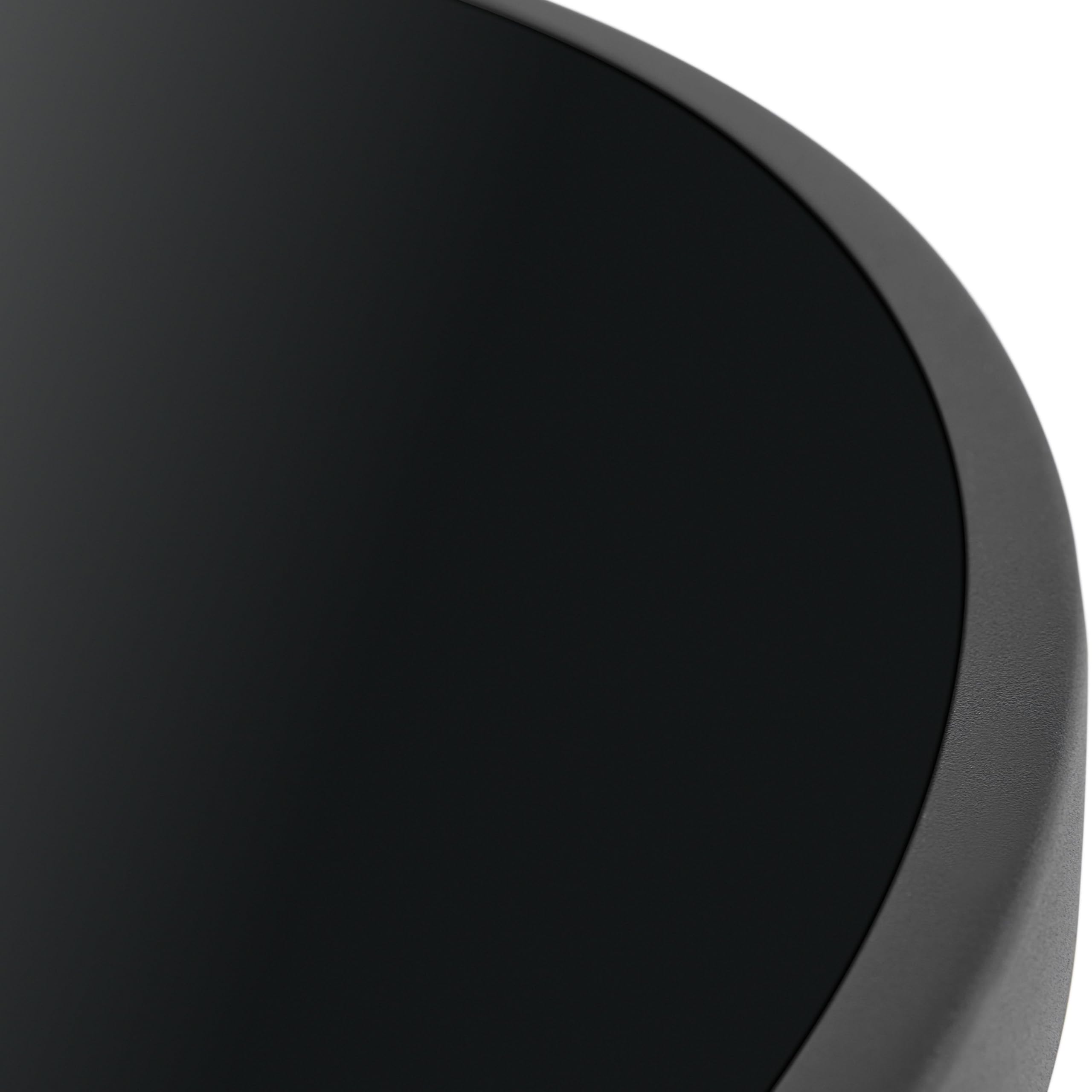 Yaheetech Tavolino Rotondo Pieghevole Dia.46 cm in Vetro e Metallo Resistente alle Intemperie Nero