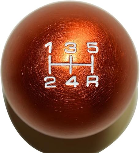 Miniatura 2 de VMS RACING Pomo de palanca de cambios de bola redonda de 5 velocidades de 0.394x0.049 in en aluminio Billet naranja para Mazda 3 Miata MX3 MX5 MX6