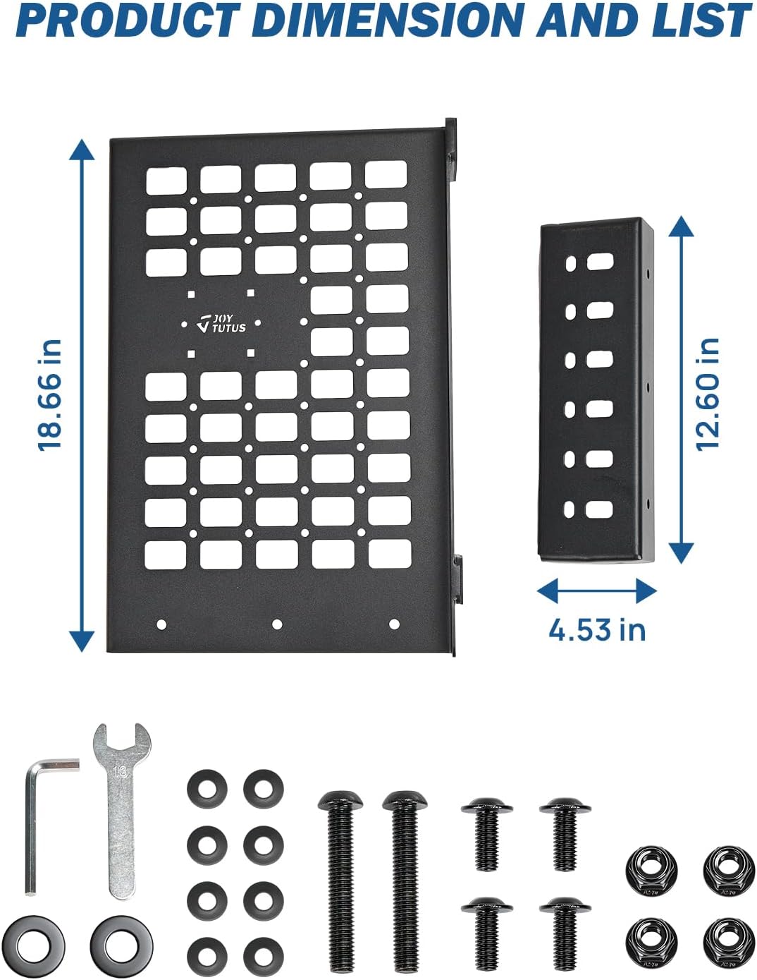 JOYTUTUS Tailgate Gas Can Mount Compatible with Ford Bronco 2021-2026, No-Drill Corrosion-Proof Step Platform with Molle Panel Cargo Storage Expansion Bracket