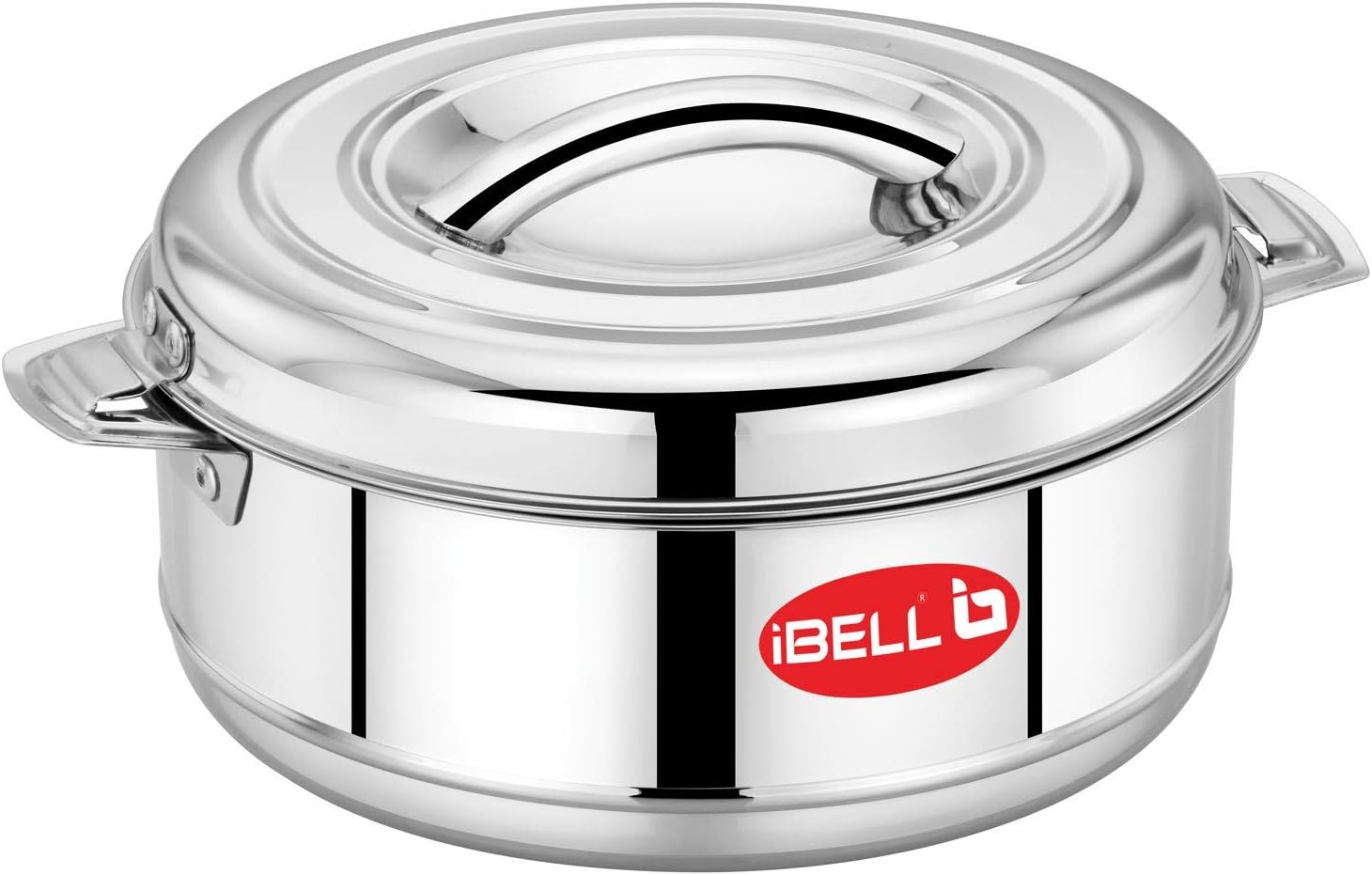 iBELL SS25C Stainless Steel Casserole, 2500ML, Metallic Steel, Healthy & Hygienic Dinnerware