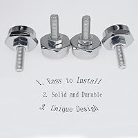 Vista 4 de License Plate Screws Fastener Kit, 4 PCS License Plate Screws with Covers for Fastening License Plates or Frames of Most Cars, Trucks and Rojo