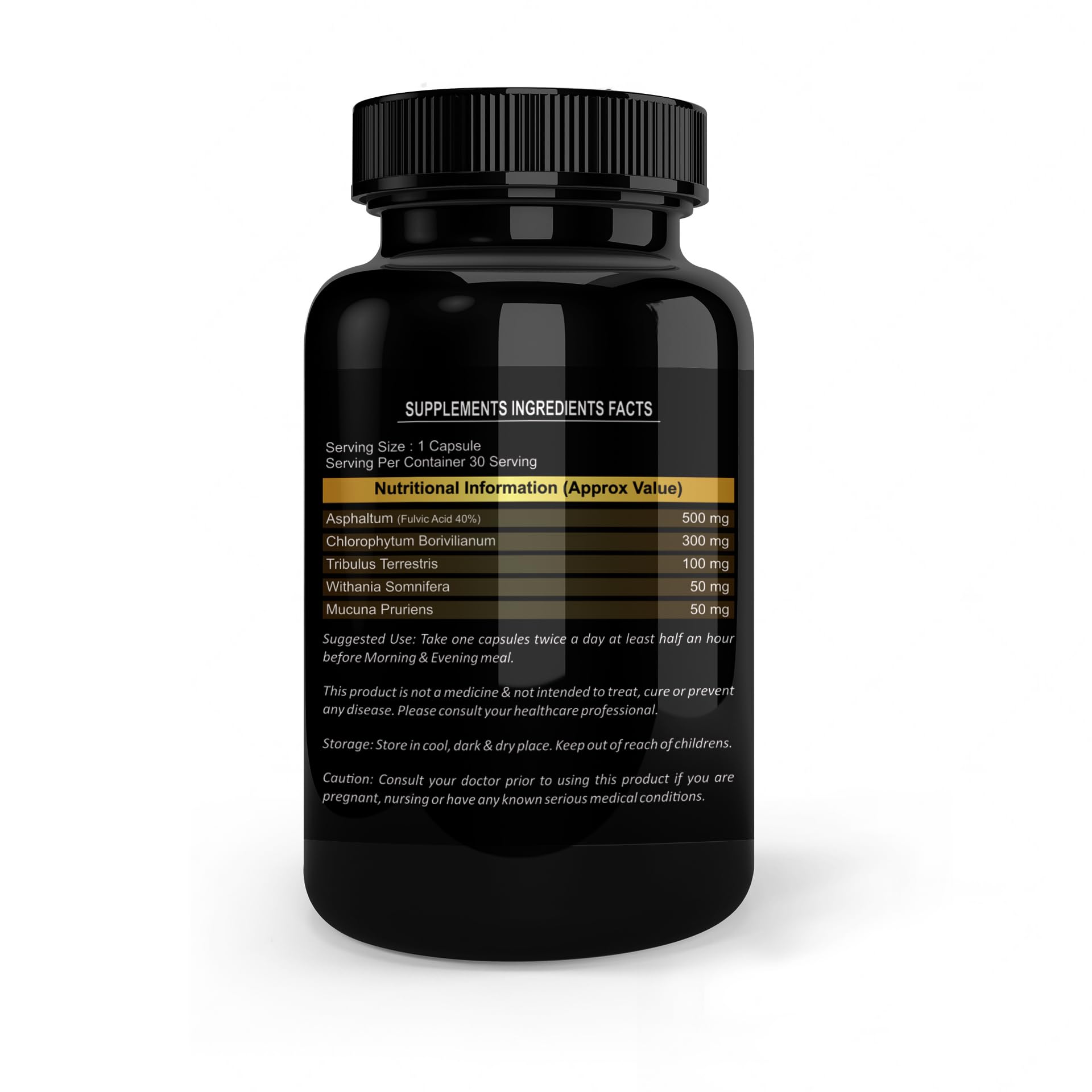 Kama-Sutra Gold Capsules - Ayurvedic Power Blend with Ashwagandha, Tribulus Terrestris & Kaunch Beej for Enhanced Energy and Immunity (30 Capsules, 30) 1