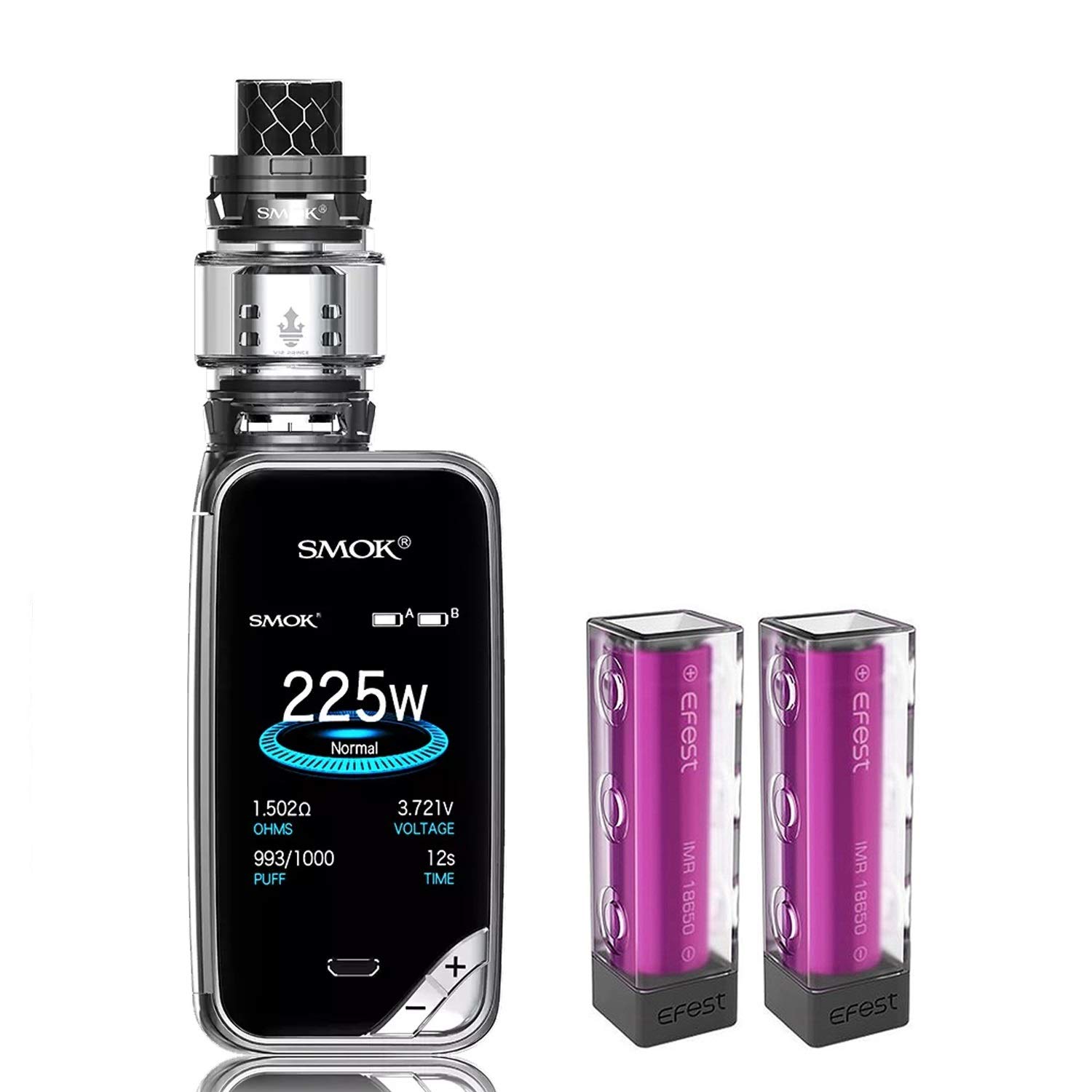 Sigaretta Elettronica, Authentic Smok 225W X Priv Kit, Vapes Starter Kit  con 8ml TFV12 Prince Tank e Colorfulscreen, senza nicotina, senza liquido  (Gun Metal) : Amazon.it: Elettronica