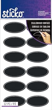 Sticko Chalk Oval Labels 52-72051