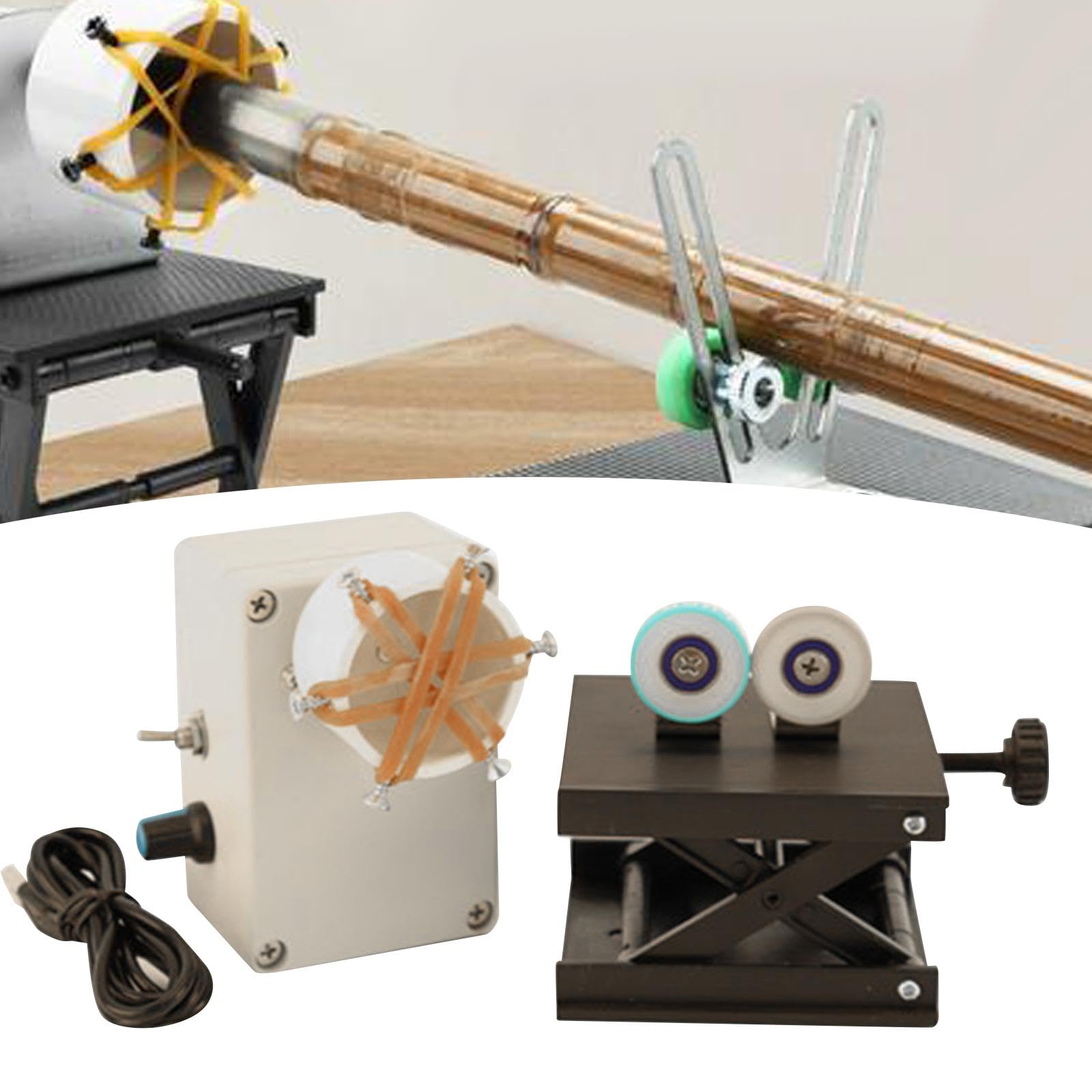 ワインディングウィッグ、ロッド、ロッドケース、替刃、捨刃入れ、Uピン、ブラシ Amazon | QSTDGVPW フィッシング巻き機セットロッドビルディング