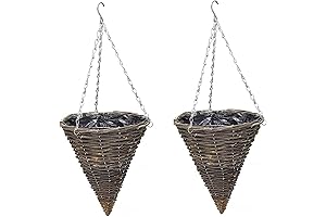 2Pcs Cone Shaped Hanging Baskets