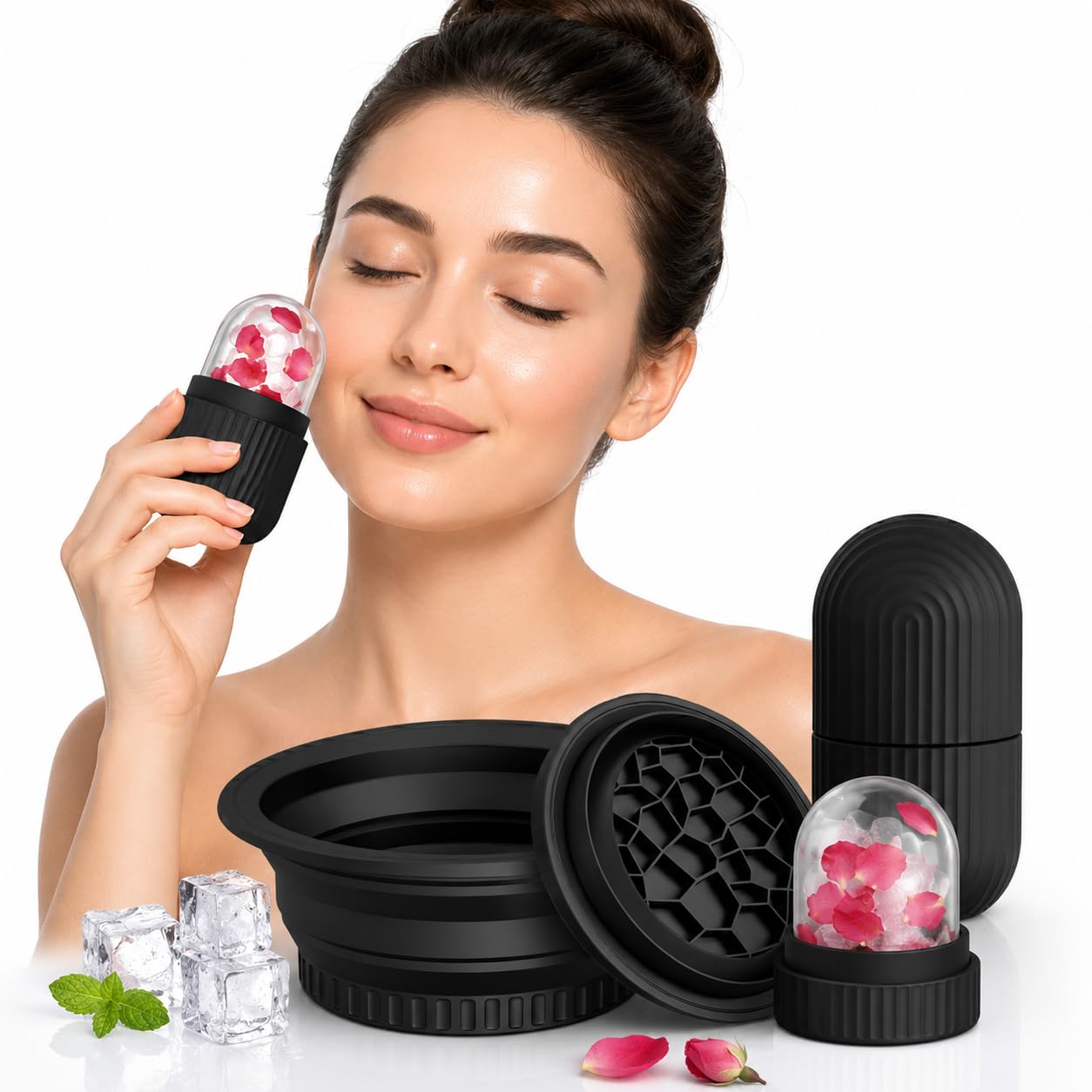 Ice Facial Bowl Mold for Face Cooling & Skin Tightening |Ice Face Roller Cup with Lid | Reduce Puffiness, Acne & Pores | Reusable Skincare Ice Therapy Tool-image-42
