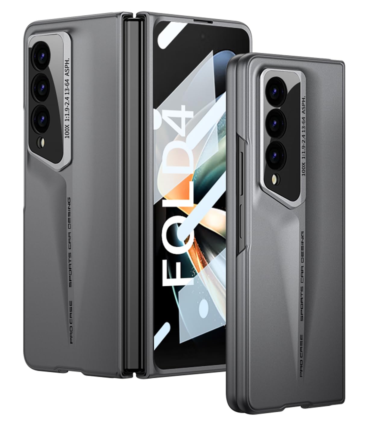 BOUNCEBACK Blade Series Slim Hard Back Case/Cover with Front Glass for Samsung Galaxy Z Fold 4 5g - (Gray | Polycarbonate) (B0D2P9MDDF) Amazon Price History, Amazon Price Tracker