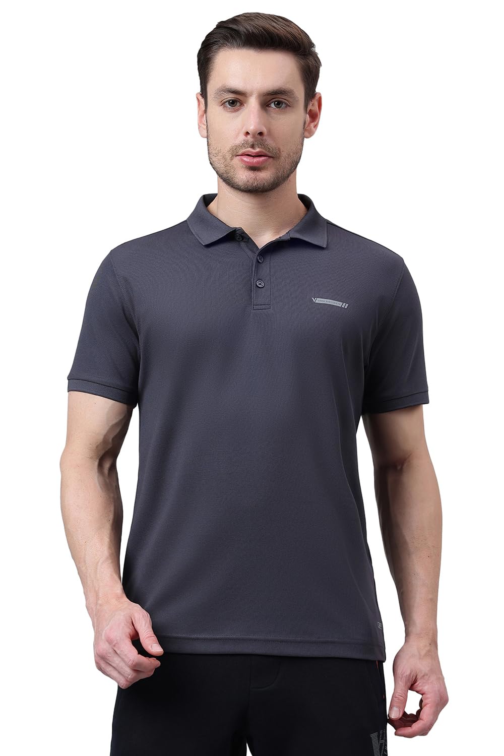 van heusen Men Solid Regular Fit Polo T-Shirt - Anti Stat, Swift Dry, Half Sleeves-picture-18