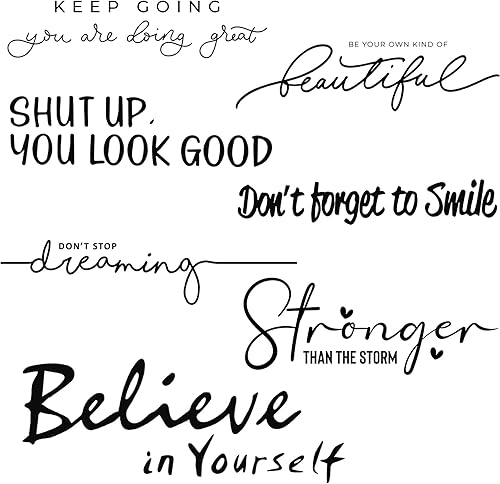 Miniatura 8 de Calcomanías de vinilo con citas inspiradoras calcomanías de pared motivacionales para despegar y pegar calcomanías de pared nunca te rindas nada es