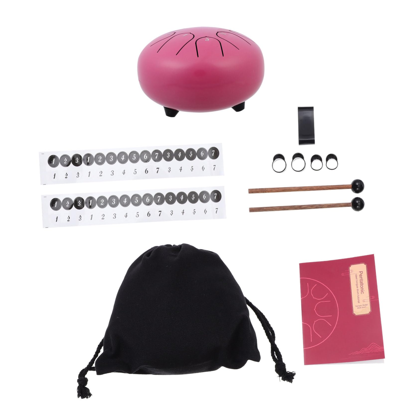 Hemoton Style 6'' Steel Tongue Drum Ethereal Drum for Music Lovers Perfect for Boys and Girls Adults