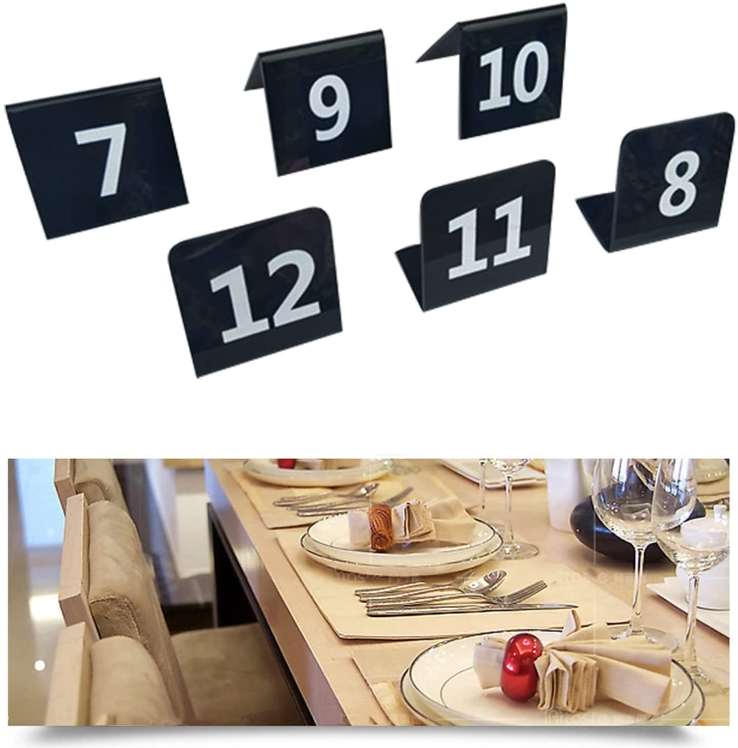 Juego De Números De Mesa Acrílicos Del 1 Al 50/100, Tarjetas Con Números De Mesa, Fáciles De Limpiar Y Colocar, Para Bodas, Hoteles, Restaurantes, Cafeterías, Bares, Letr,1 to 50-8*8Cm(3*3Inch)