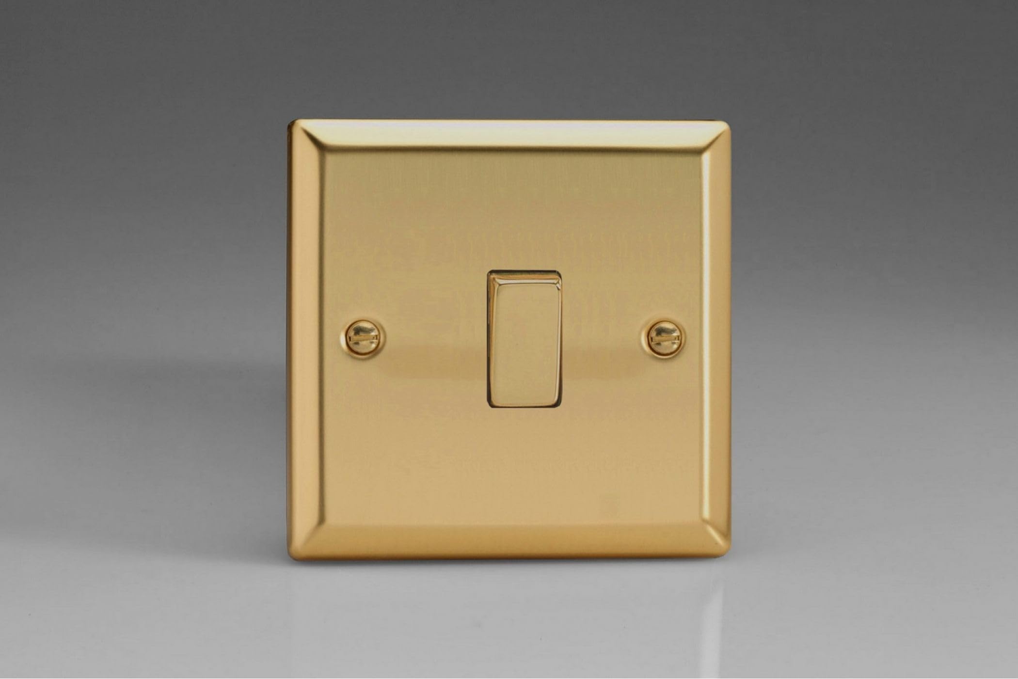 Varilight XV1D Rocker Switches 1 Gang Victorian Brass Chrome