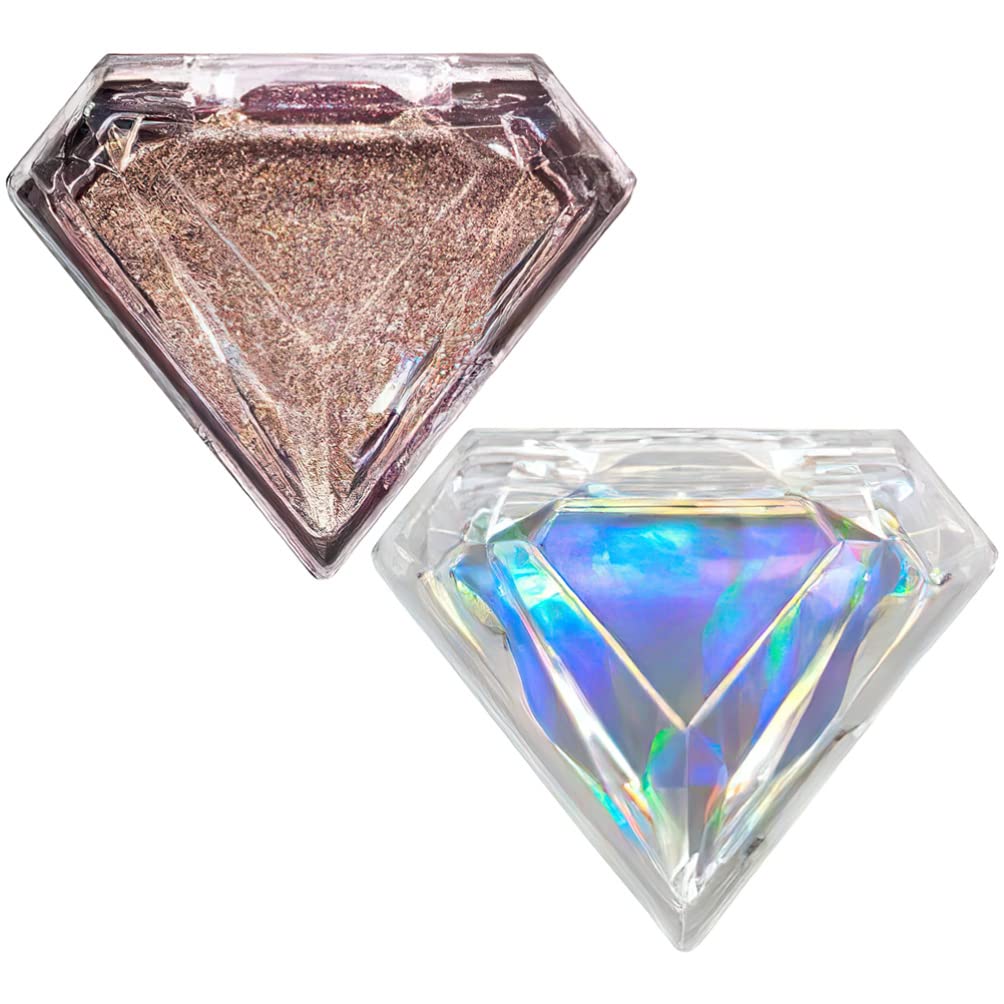 Lurrose 2pcs Empty Eyelash Case Lash Boxes Cute Eyelash Packaging Box Container Holder Case 3d Diamond Shaped False Eyelashes Packaging Boxes