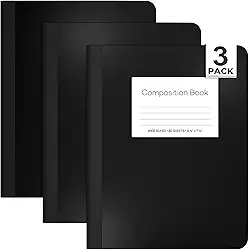 E-CLIPS USA Wide Ruled Notebooks for School Wide Ruled Marble Composition Notebook Bulk Notebook Pack Bulk Notebooks Cuadernos Escolares Libretas Escolares Note Books for Schools (3 Pack)