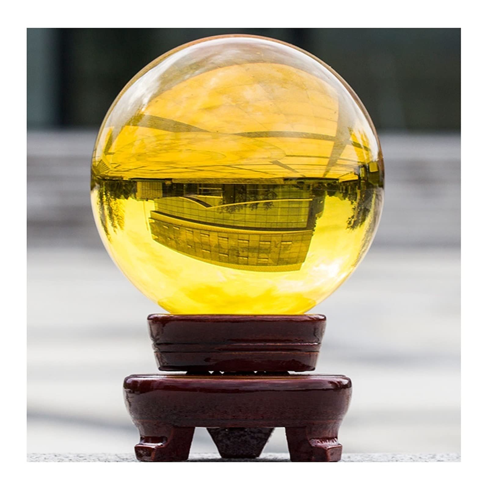 Bola de Cristal (en la Magia Occidental) Bola de Cristal Topaz Topaz Hecho A Mano Cristal Ball Feng Shui DIVINACIÓN Decoración Bola Mágica Bola Fotografía Bola Bola de Cristal