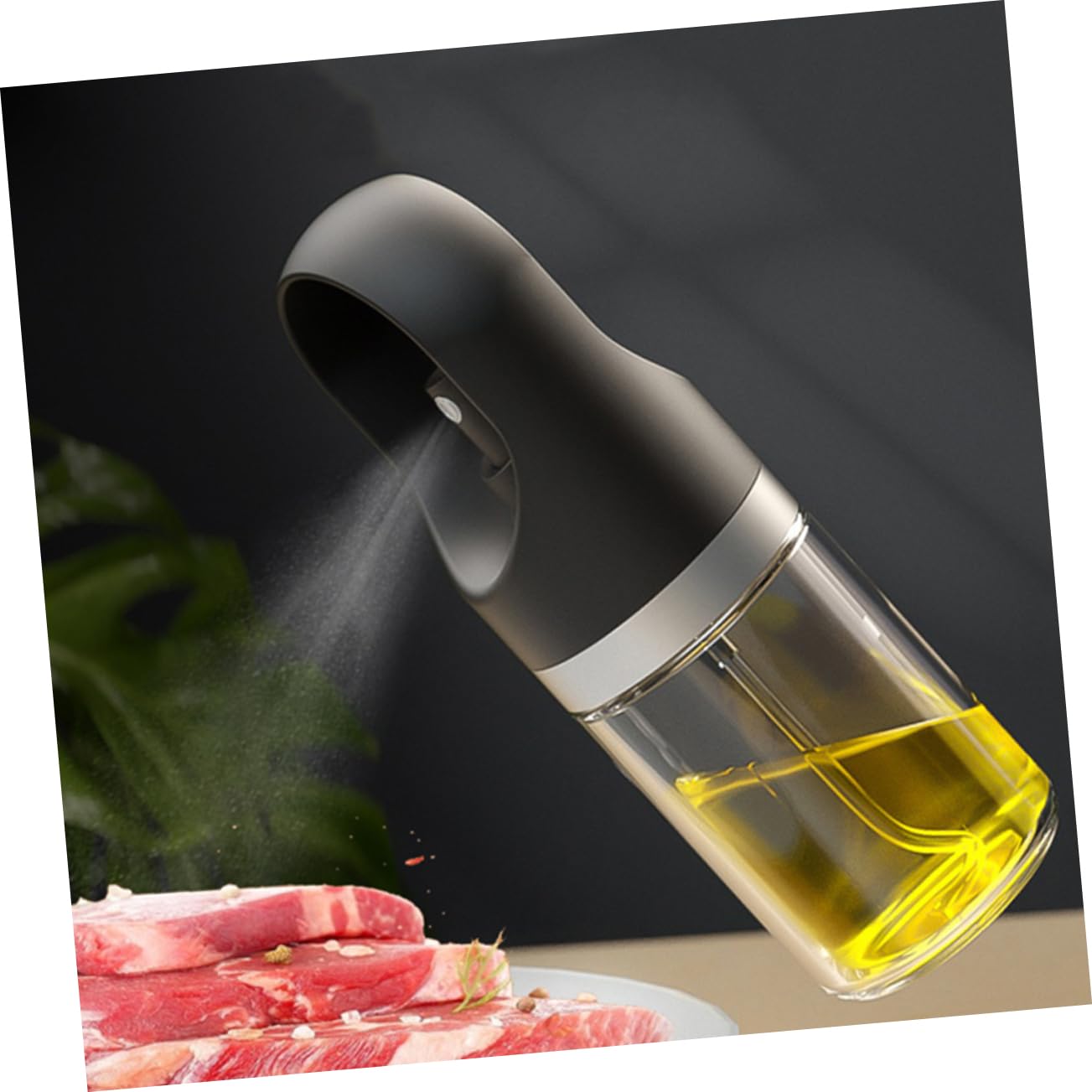 COLLBATH Portable Olive Oil Sprayer with Nozzle Glass Oil Mister for Healthy Cooking Grilling and Baking for Vinegar Soy Sauce and Liquid Seasonings
