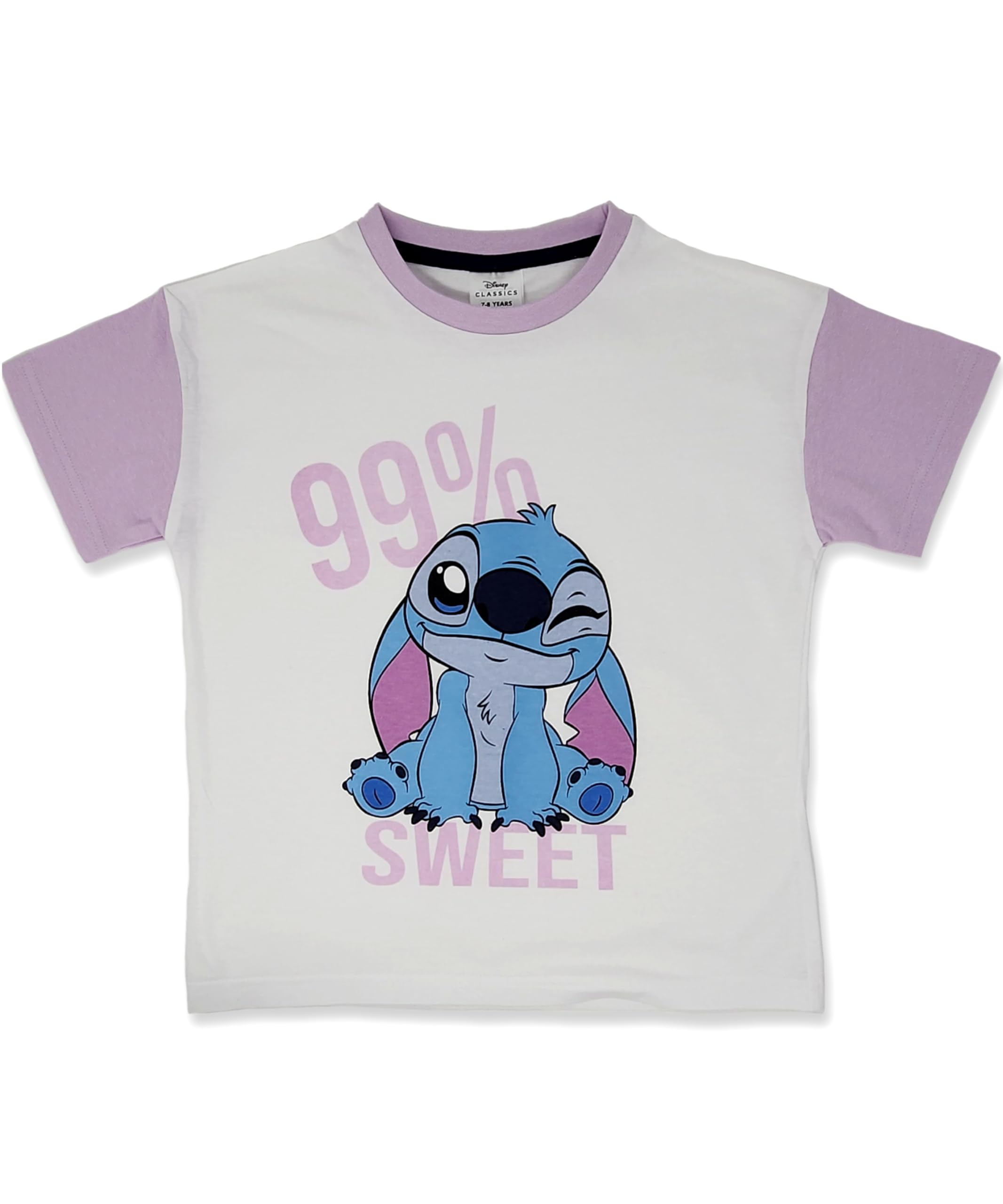 Disney Pijama de Manga Corta Lilo & Stitch para niña - 100% algodón