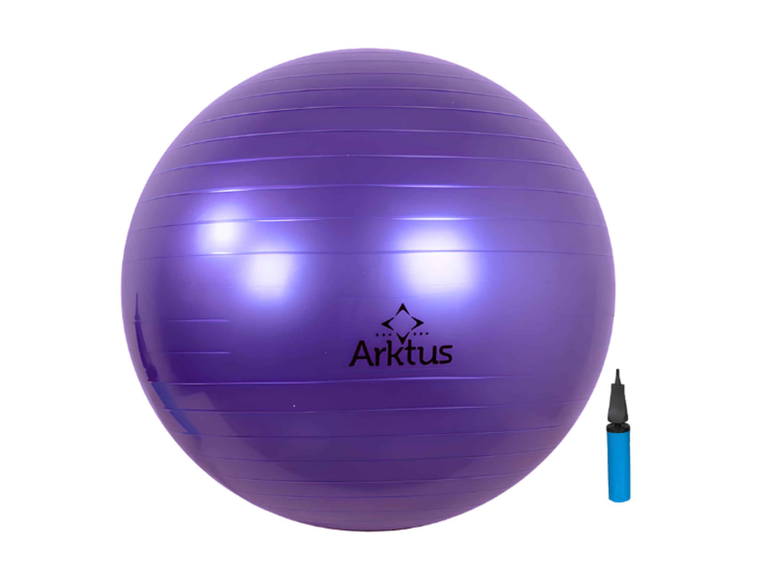 Bola de Pilates 65cm Arktus – Antiestouro – Suporta até 300kg – Com Bomba – Ginástica –
