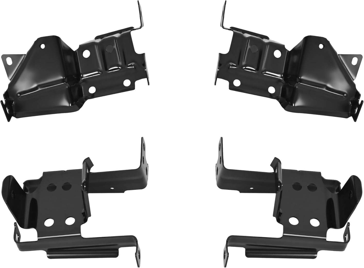 HECASA 4PC Front Bumper Bracket Compatible with 2011-2014 GMC Sierra 2500 3500 HD Bumper Mounting Inner Outer Bracket Replacement for GM1063103 GM1062102 GM1062103 GM1063102
