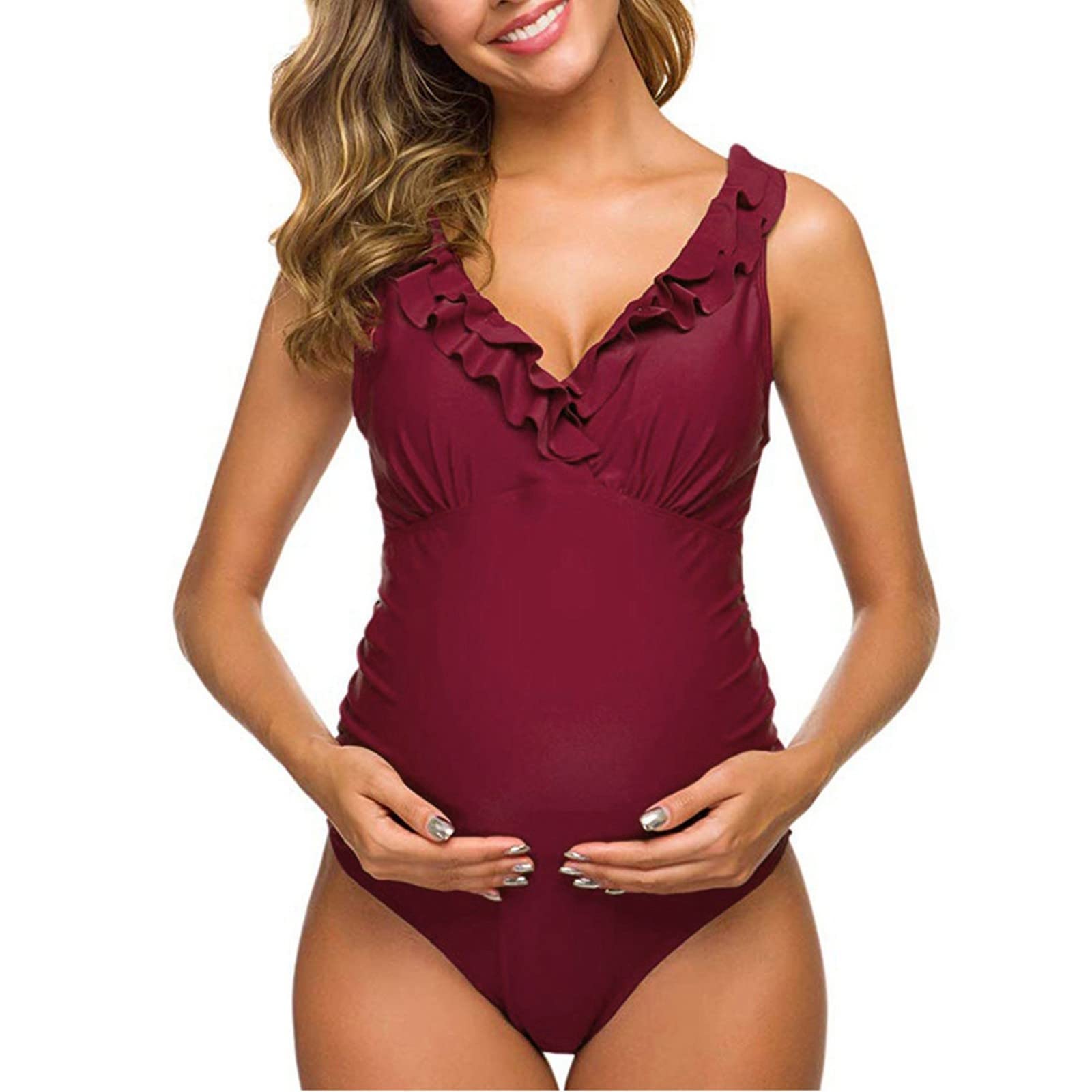 Traje de baño de maternidad Bikini de una pieza para el embarazo atractivo traje de baño de maternidad traje de baño de maternidad