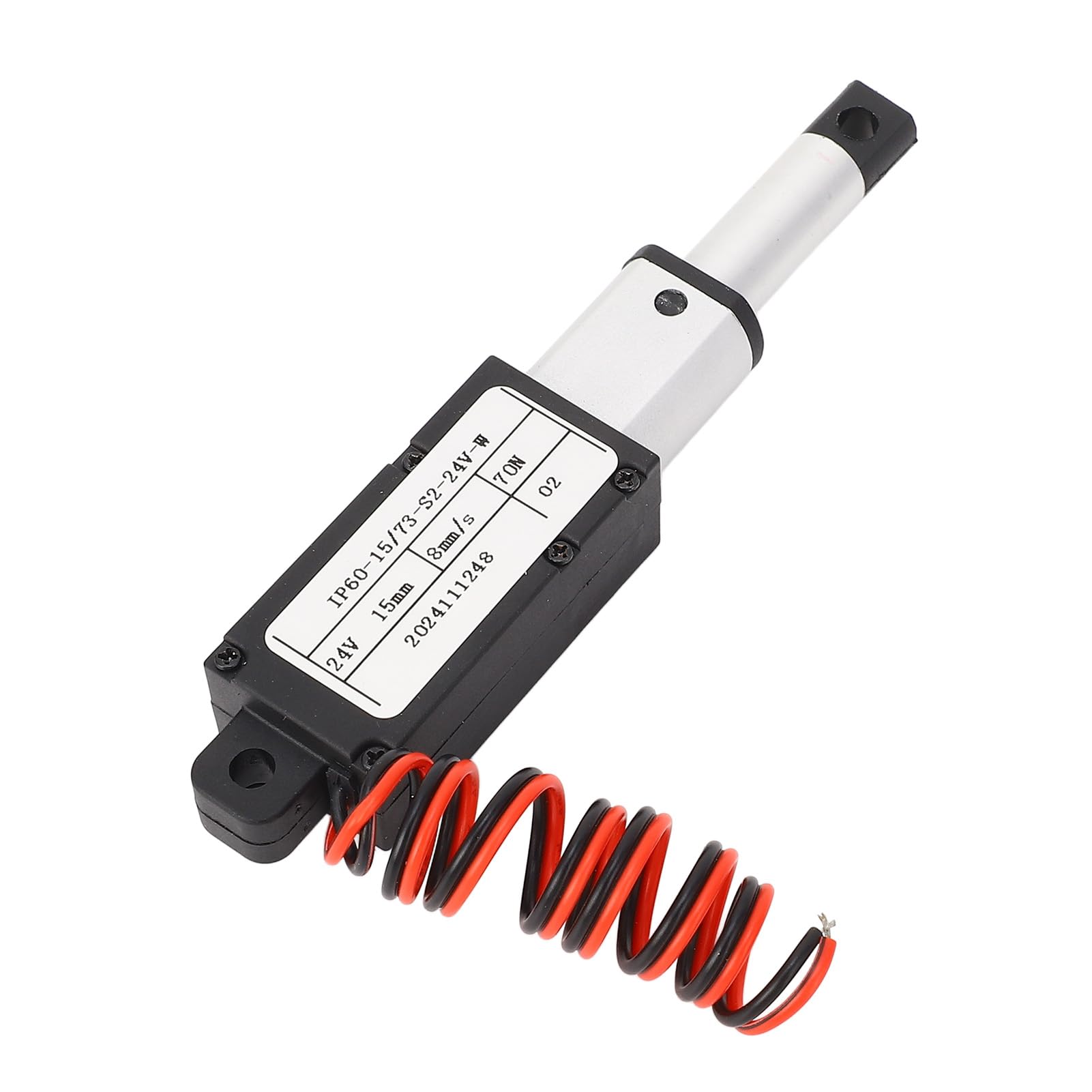Actuador Lineal de 24 V, Movimiento de Carrera eléctrico, sofá, Aplicaciones versátiles, Compacto y liviano, Durabilidad para servos, Puertas de gabinetes, Pinzas robóticas.