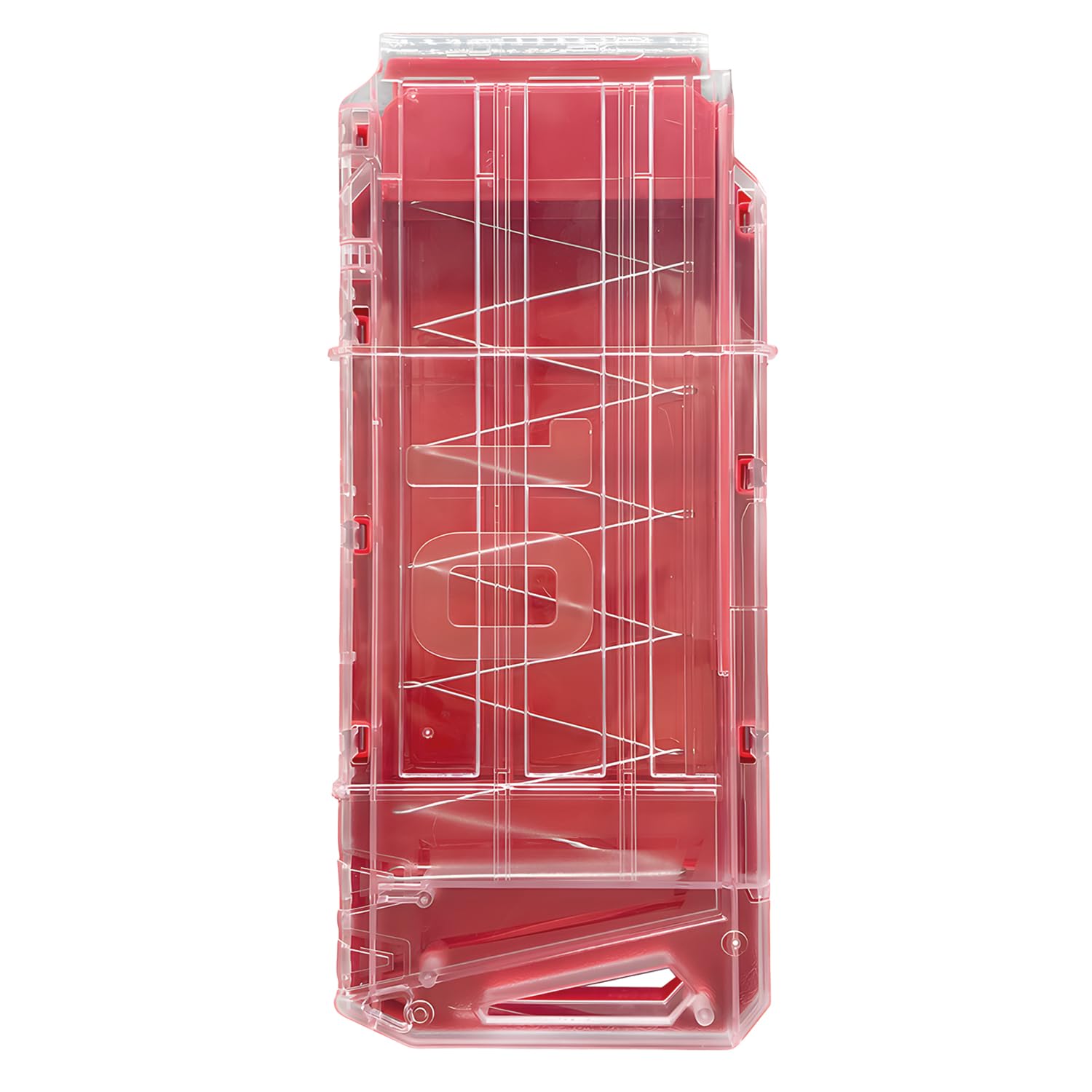 WALWAL 10-Dart Magazine Compatible for Nerf Mega Motostryke & Centurion Blasters, Soft Bullet Quick Reload Clips for Enhanced Blasting Fun(Transparent