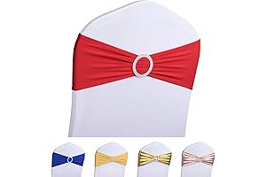 LEBENGURU Red Spandex Chair Sashes: Elevate Elegance and Style