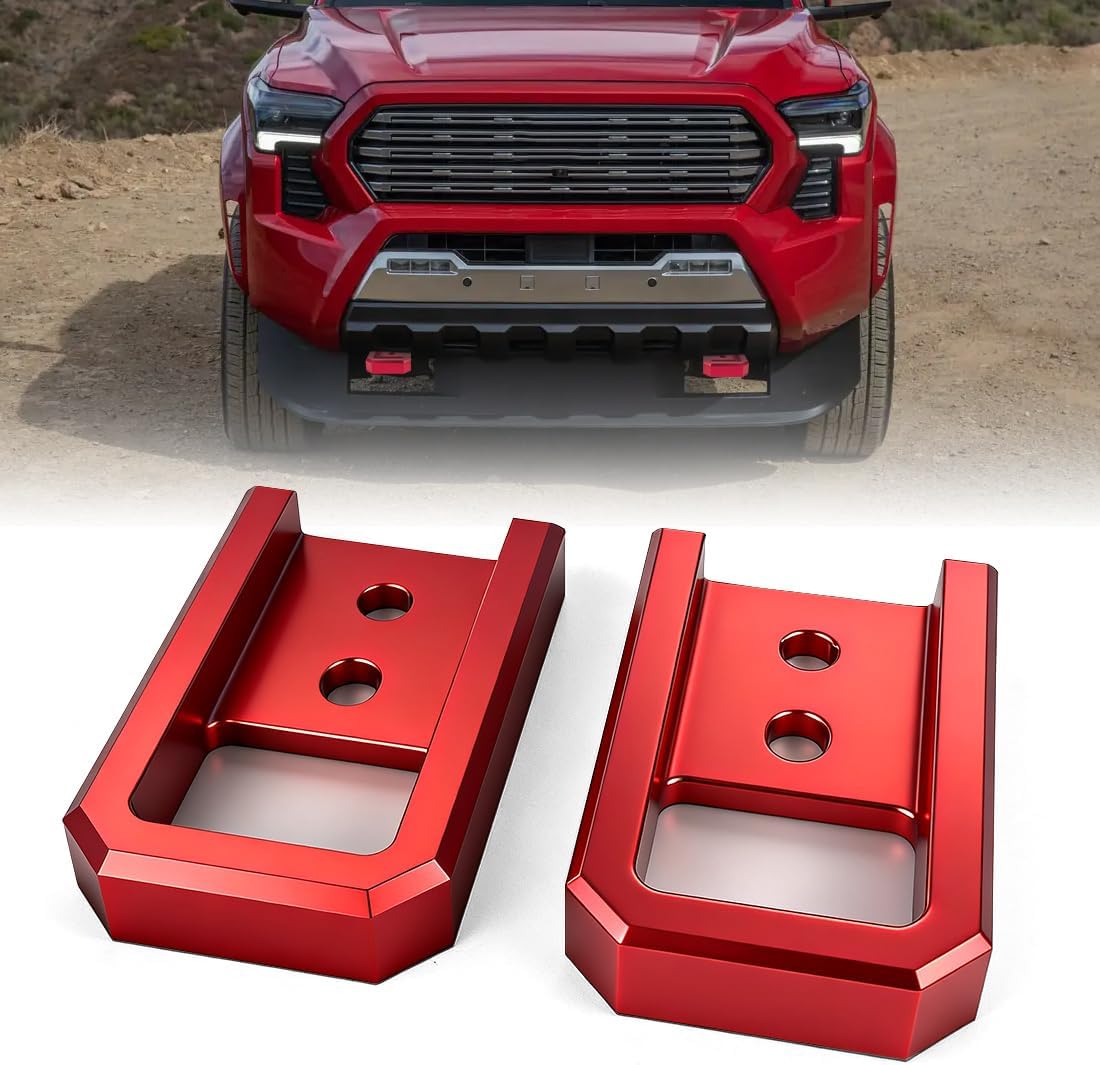 2PCS Tow Hooks for Toyota Tacoma 2024-2026 for 4Runner 2025-2026 Heavy Duty Off-Road Recovery Hook Front Bumper Towing Accessory (Blue)