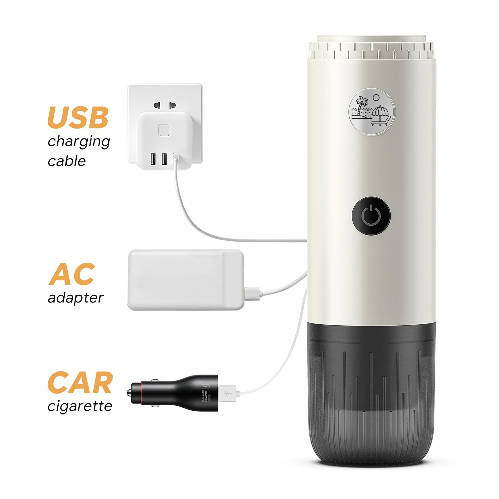 RECAFIMIL Macchina da caffè portatile 3 in 1, macchina per caffè espresso portatile da 19 bar con riscaldamento automatico, compatibile con capsule NS e DG e caffè macinato per campeggio, viaggi e