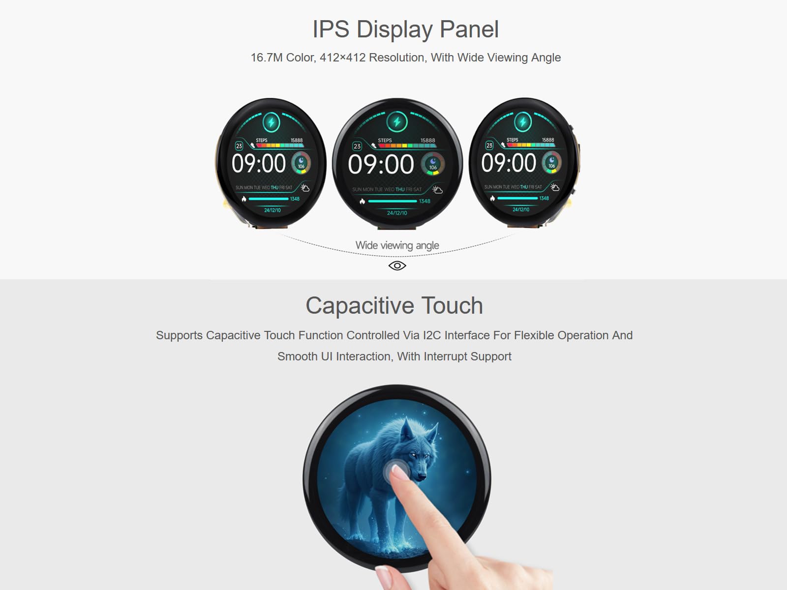 Waveshare ESP32-S3 1.46inch Round Display Development Board 412× 412 Resolution 16.7M Color Capacitive Touch IPS Display Panel Onboard Speaker And Microphone - View #10