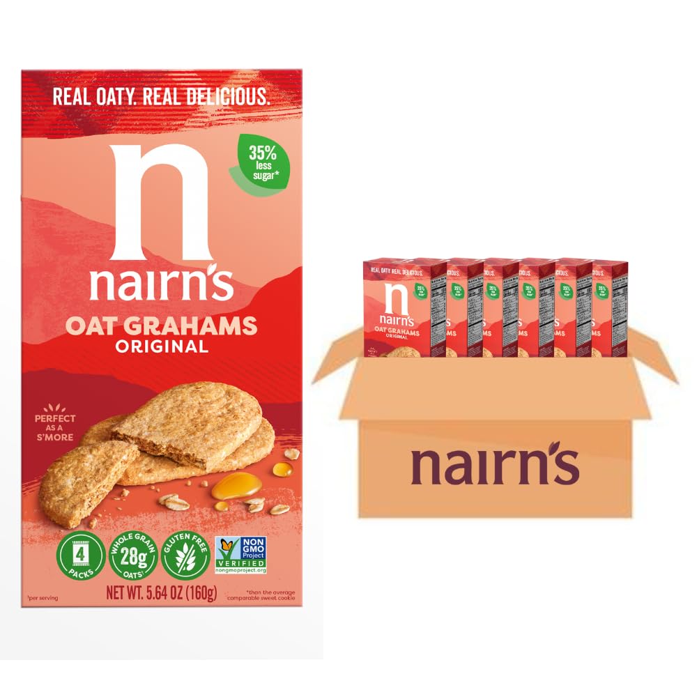 Nairn's Gluten Free Original Oat Grahams, 5.64 Ounce (Pack of 6)