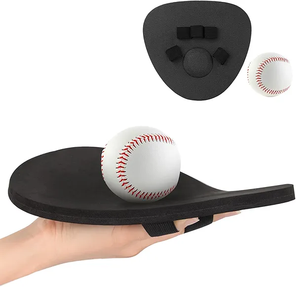 Baseball and Softball Glove Fielding Trainer Foam Infield Training Glove Two Hands Pancake Baseball Fielding Gloves Equipment for Youth Adults Hands Batting