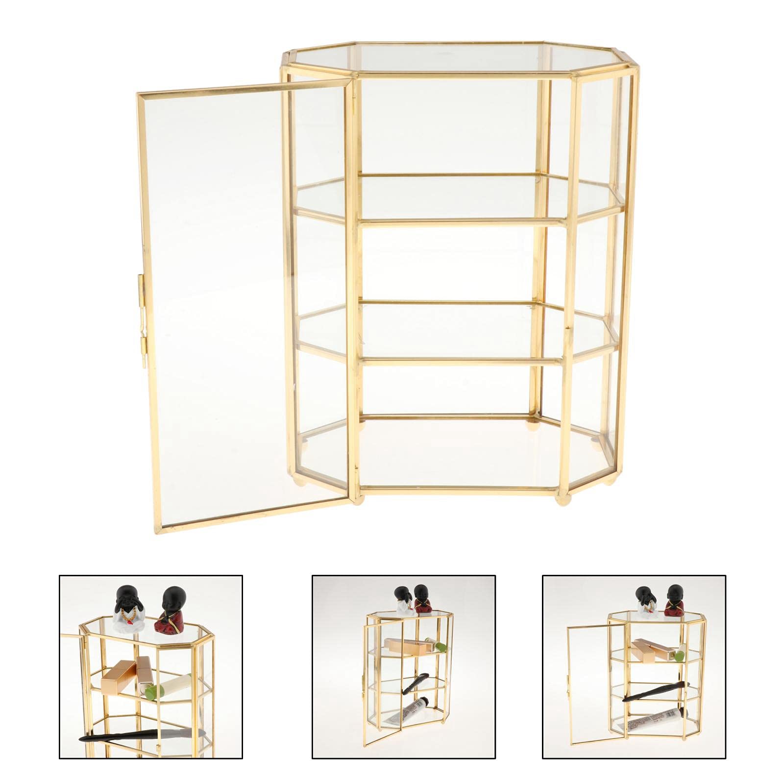 Portagioie in cristallo a 3 livelli, elegante e multifunzionale per trucco e regalo per gli amanti dei gioielli e per la casa.