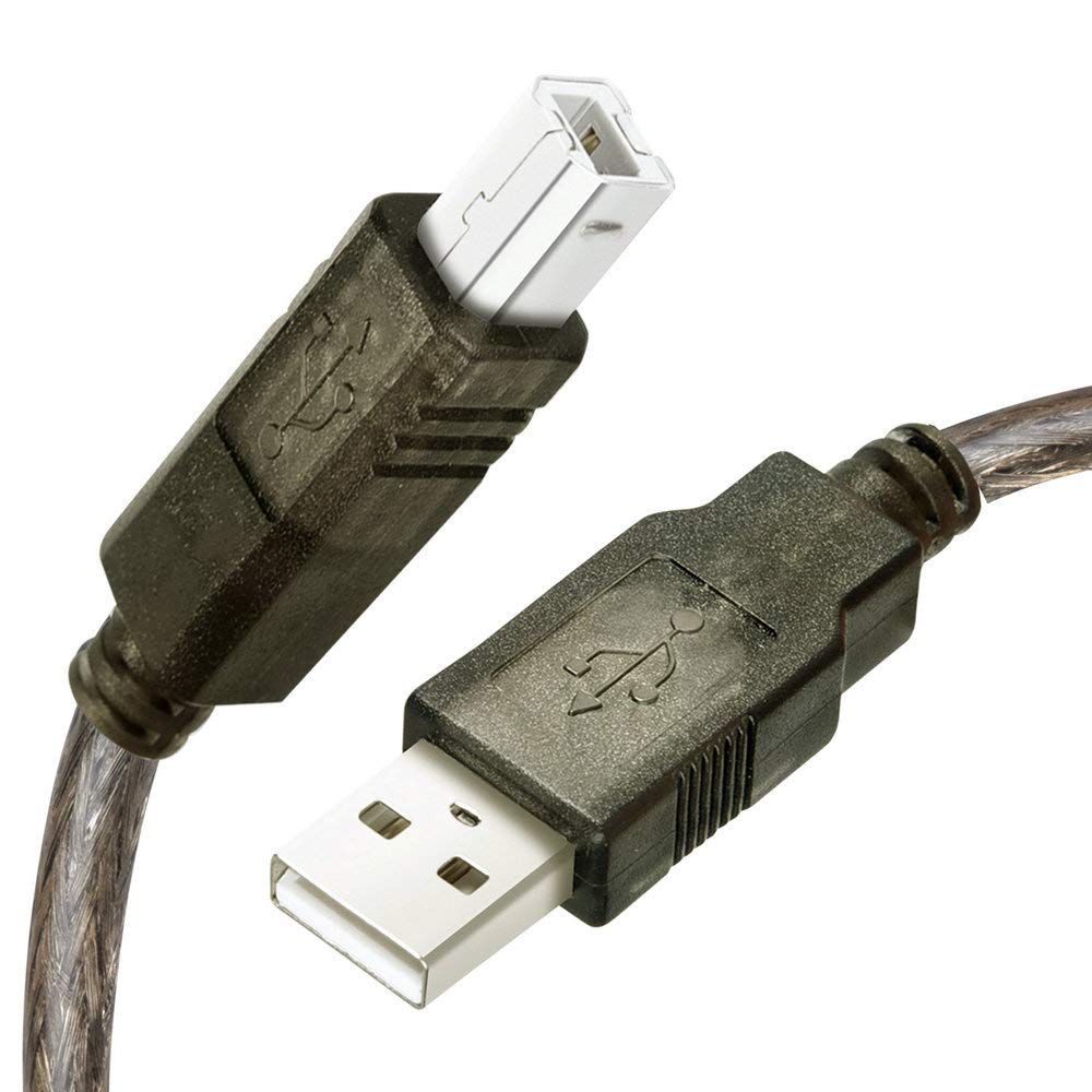 Liqun Long câble d'imprimante USB 2.0 de type A mâle vers B mâle pour imprimante, scanner, puce intégrée, transmission du signal améliorée pour imprimante/scanner