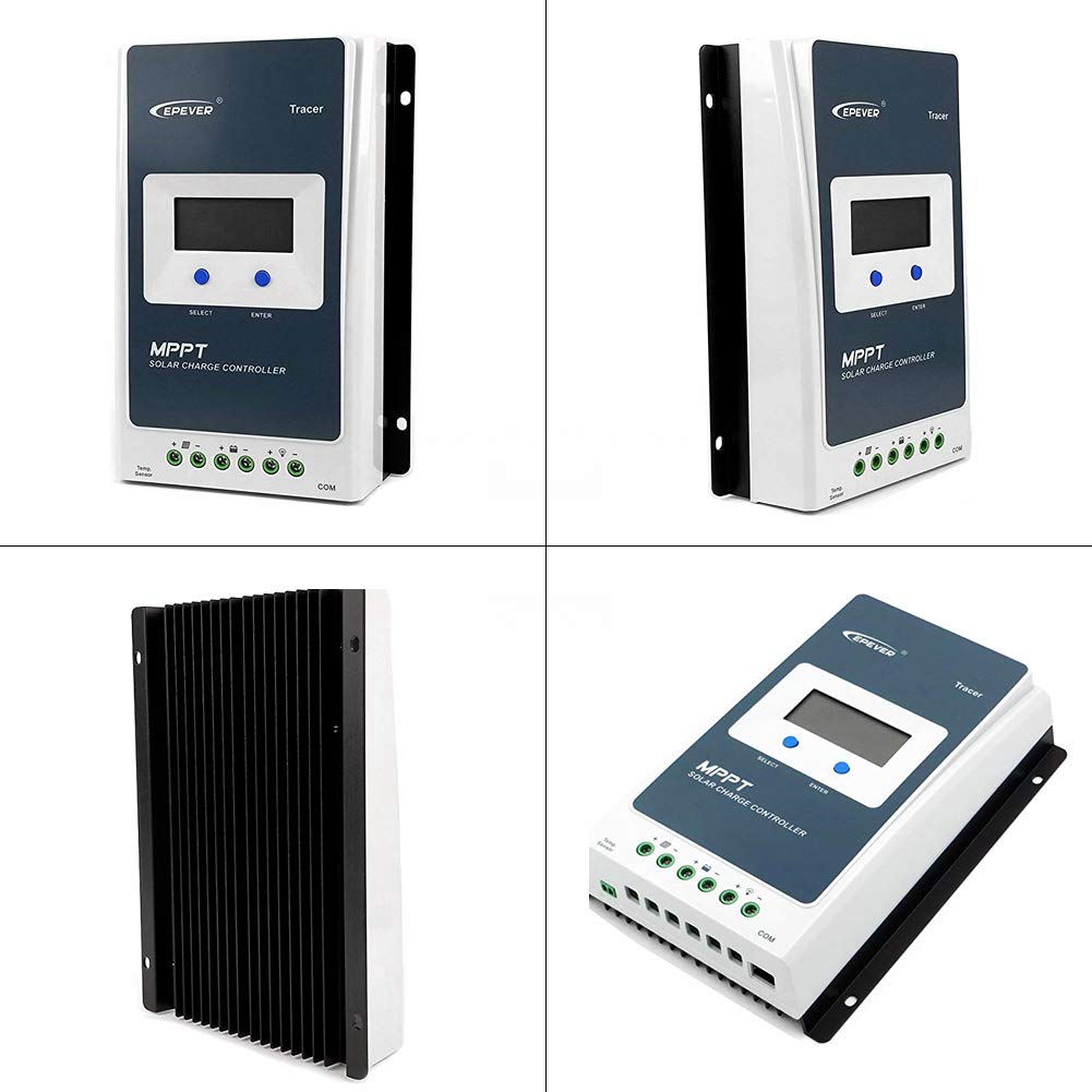 EPEVR MPPT Solar Charge Controller Tracer A Serie 10A/20A/30A/40A con 12V/24V DC Identificazione automatica della tensione di sistema(30A+MT50)