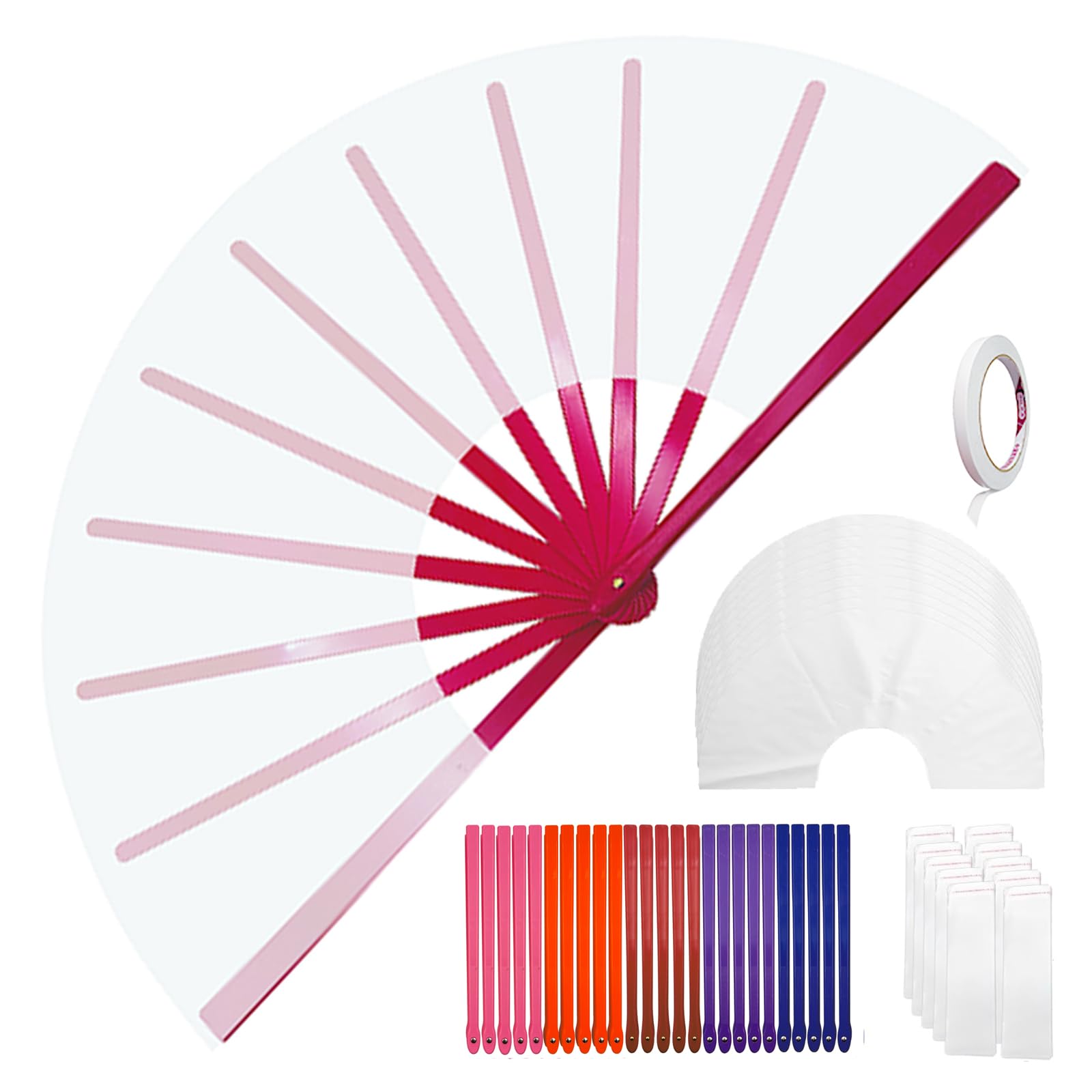 Amazon.com: 25 Pcs Sublimation Blank Folding Clack Fans, Plastic